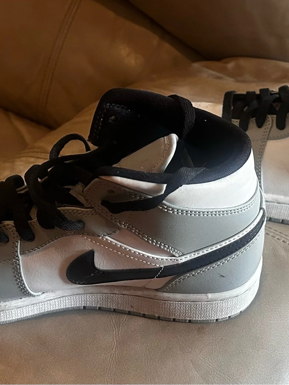 Jordan High-Top Sneakers in White and Black